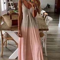 Sukienki - Długa sukienka ombre - miniaturka - grafika 1