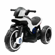 Pojazdy elektryczne dla dzieci - Baby Mix Motocykl elektryczny dla dzieci Police czarno-biały, 100 x 50 x 61 cm - miniaturka - grafika 1
