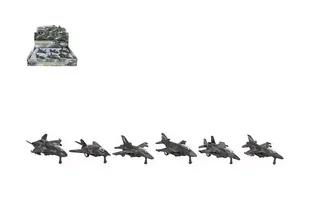 Samolot wojskowy metal 6szt/disp 520435 45812 - Samoloty i helikoptery - miniaturka - grafika 1