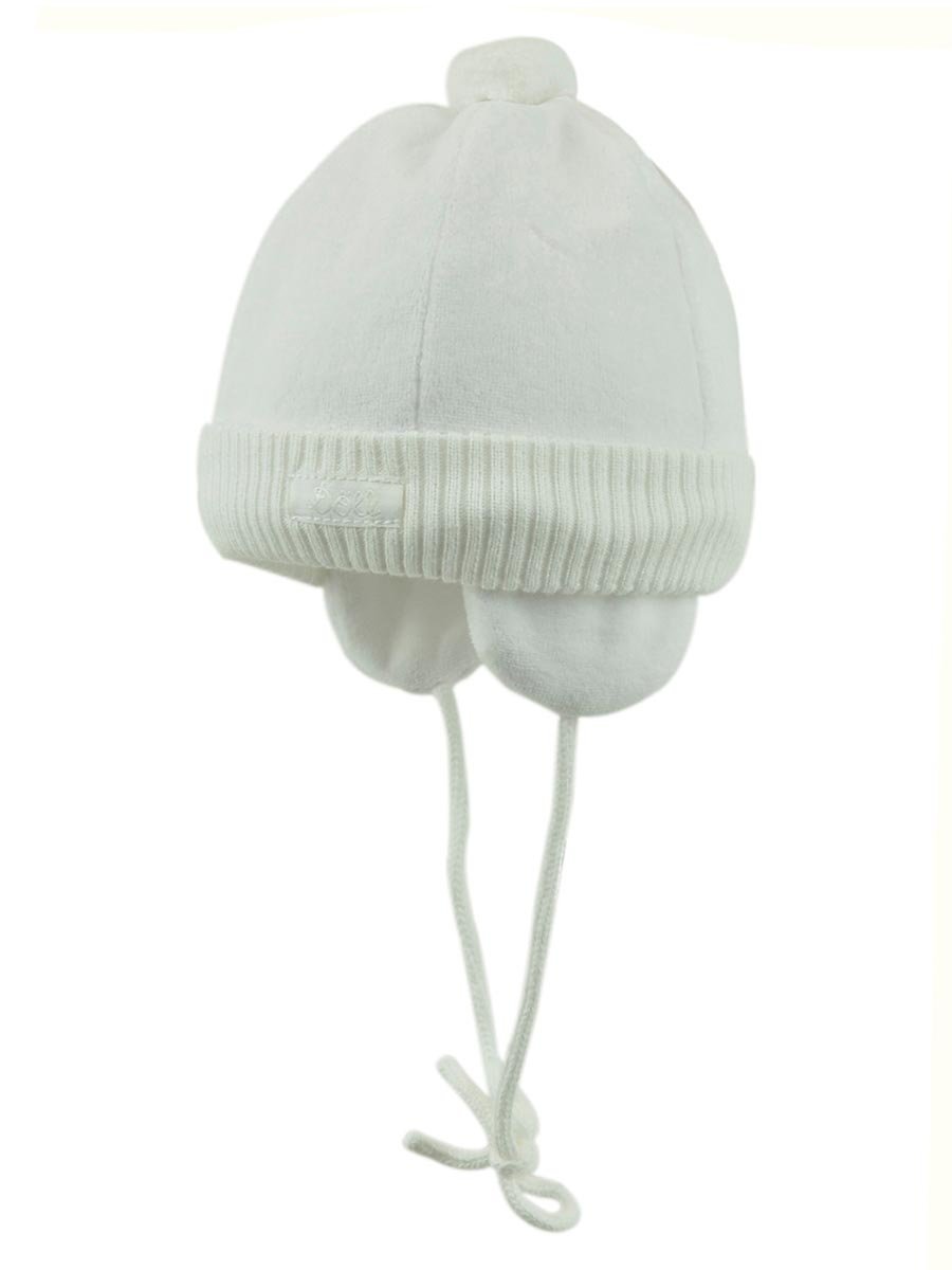 Czapka dzianinowa wiązana ecru Döll r.45