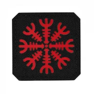 Odzież taktyczna i umundurowanie - M-Tac - Naszywka Hełm Grozy - Cordura 500D - Laser Cut - Czarny/Czerwony - 51220233 - miniaturka - grafika 1