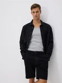 Spodenki męskie - Reserved - Jeansowe szorty straight - czarny - miniaturka - grafika 1