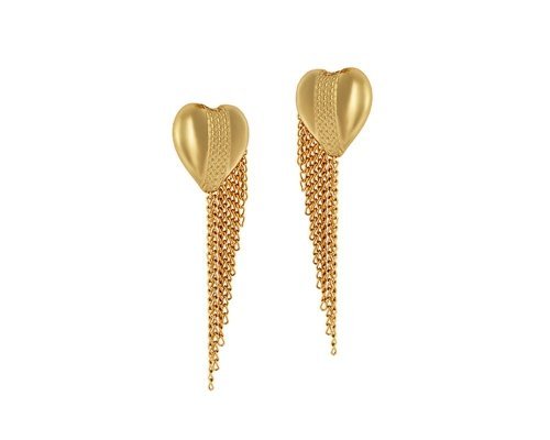 Colibra Kolczyki duże serca z łańcuszkami z kolekcji Heart Harmony (P23/ZIM/27AU)