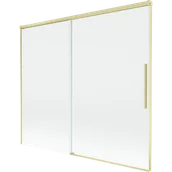 Parawany nawannowe - Mexen Rox parawan nawannowy 2-skrzydłowy rozsuwany 180 x 150 cm, transparent, złoty szczotkowany - 8C9-180-001-55-00 - miniaturka - grafika 1