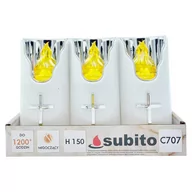 Lampiony i znicze - Wkłady Do Zniczy Led Subito C707 H150 6 Sztuk Srebrno-Żółty - miniaturka - grafika 1