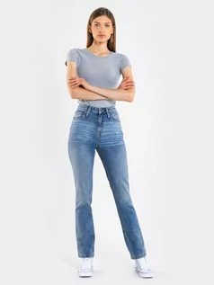 Spodnie damskie - Spodnie jeans damskie Us Legend Straight 375 - grafika 1