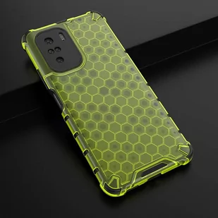 Honeycomb etui pancerny pokrowiec z żelową ramką Xiaomi Redmi K40 Pro+ / K40 Pro / K40 / Poco F3 zielony - Etui i futerały do telefonów - miniaturka - grafika 4