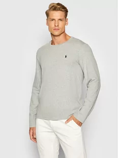 Ralph Lauren Polo Longsleeve Sle 714844759003 Szary Regular Fit - Bluzy męskie - miniaturka - grafika 1