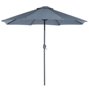 Parasole ogrodowe - Beliani Parasol ogrodowy LED 266 cm ciemnoszary RAPALLO 61889 - miniaturka - grafika 1