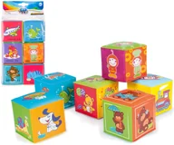 Zabawki sensoryczne - CANPOL BABIES MIĘKKA KOSTKA EDUKACYJNA 6szt. BEZ BPA +6m - miniaturka - grafika 1