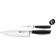 Noże kuchenne - Nóż szefa kuchni i nóż do warzyw i owoców All Star czarne - miniaturka - grafika 1