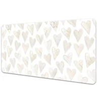 Podkładki na biurko - Podkładka na całe biurko Subtelne Serca 90x45 cm - miniaturka - grafika 1