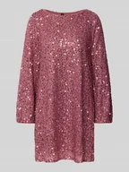 Sukienki - Sukienka wieczorowa o lejącym kroju z cekinowym obszyciem model ‘NAJA’ - miniaturka - grafika 1