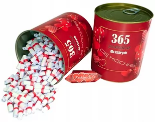 365 POWODÓW DLA KTÓRYCH CIĘ KOCHAM puszka PREZENT - Dla Niego / Grawerkowo - Zestawy upominkowe - miniaturka - grafika 1