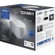 Miski WC - Duravit ME by Starck Zestaw Toaleta WC 57x37 cm bez kołnierza HygieneFlush + deska wolnoopadająca biały Alpin 45790920A1 - miniaturka - grafika 1