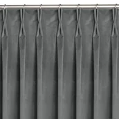 Zasłony - Zasłona VILA kolor grafitowy styl klasyczny flex 9,5 cm z podwójną zakładką velvet 200x300 homede - CURT/HOM/VILA/VELVET/FLEX/95 - miniaturka - grafika 1