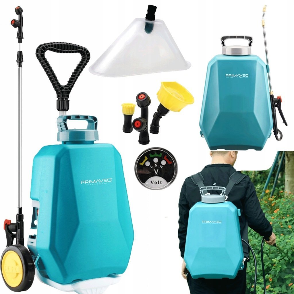 OPRYSKIWACZ CIŚNIENIOWY AKUMULATOROWY 20L PLECAKOWY OGRODOWY MOCNY OSŁONA
