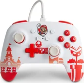 Kontrolery gier na PC - Pad PowerA przewodowy Mario Red & White 1519186-01 - miniaturka - grafika 1
