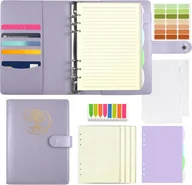 Planery - SEGREGATOR A5 180 STRON 100 G/M² DZIENNIK SKÓRZANY PLANER KIESZENIE FIOLET - miniaturka - grafika 1