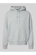 Bluzy męskie - Bluza z kapturem z wyhaftowanym logo - CK Calvin Klein - miniaturka - grafika 1