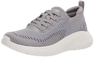 Sneakersy damskie - Skechers Damskie sneakersy Bobs Squad Chaos Renegade Parade, Szara i wieloinżynieryjna dzianina, 37.5 EU - miniaturka - grafika 1