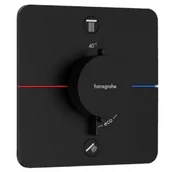 Baterie podtynkowe - HANSGROHE 15586670 ShowerSelect Comfort Q Bateria termostatyczna, podtynkowa do 2 odbiorników ze zintegrowanym systemem zabezpieczającym zgodnie z EN 1717 Czarny Matowy - miniaturka - grafika 1