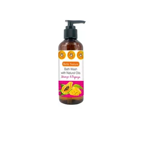 Belle Nature Belle Nature ŻEL POD PRYSZNIC MANGO I PAPAYA 200ml - Kosmetyki do kąpieli - miniaturka - grafika 1