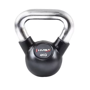 HMS KGC04 KETTLEBELL GUMA Z CHROMOWANĄ RĄCZKĄ 4 KG 1AB-17-6-196 - Kettlebell - miniaturka - grafika 1