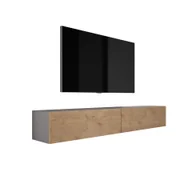 Szafki RTV - Szafka RTV DMG Wisząca - Nowoczesny design szer: 200 (2 x 100) cm, wys: 34 cm, gł: 32 cm. Szafka RTV niska, Szafka RTV wisząca, Szafka RTV wisząca, Szafka RTV niska - miniaturka - grafika 1