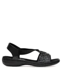 Sandały damskie - Rieker Sandały 60880-00 Czarny - miniaturka - grafika 1