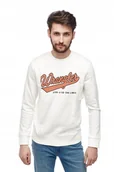 Bluzy męskie - WRANGLER LOGO SWEAT OFF WHITE W6A5HA737 XL - miniaturka - grafika 1