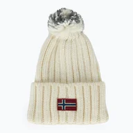 Czapki damskie - Czapka zimowa damska Napapijri Semiury 3 beige dimity WYSYŁKA W 24H 30 DNI NA ZWROT - miniaturka - grafika 1