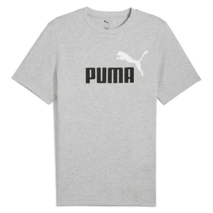 Koszulka męska Puma 68470804 ESS 2 COLOR NO.1 LOGO Szara - Koszulki męskie - miniaturka - grafika 1