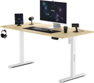 Biurko SENSE7 Nojo Sosna 140 cmx70 cm White Pine - Biurka gamingowe - miniaturka - grafika 1
