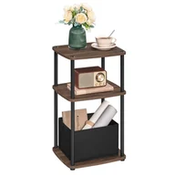 Ławy i stoliki kawowe - Brązowo-czarny mały stolik nocny z gazetnikiem - miniaturka - grafika 1