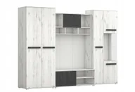 Inne meble do salonu - Meblościanka Viva stylowa funkcjonalna Craft biały/ Sosna czarna Producent - miniaturka - grafika 1