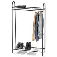 Wieszaki do szafy - Metalowy stojak podłogowy na ubrania loft - czarny - miniaturka - grafika 1