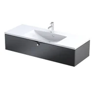 Szafki łazienkowe - Szafka łazienkowa pod umywalkę Oristo Siena 120 cm czarny mat OR45-SD1S-120-8 - miniaturka - grafika 1