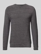 Swetry męskie - Sweter z dzianiny z prążkowanymi wykończeniami - miniaturka - grafika 1
