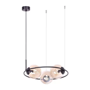 Nowoczesna lampa wisząca z bursztynowymi kloszami K-5124 z serii VENTA - Lampy sufitowe - miniaturka - grafika 1