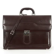 Teczki i aktówki - Teczka naturalna skóra brąz z miejscem na laptop - miniaturka - grafika 1