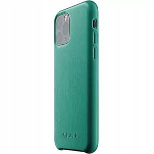 Mujjo BV Full Leather Case etui skórzane do iPhone 11 Pro zielone IEOMU11PAG - Etui i futerały do telefonów - miniaturka - grafika 1