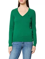 Swetry damskie - GANT MD. Extrafine Lambswool V-Neck Sweter Damski, Zielony (Lavish Green), XXL - miniaturka - grafika 1