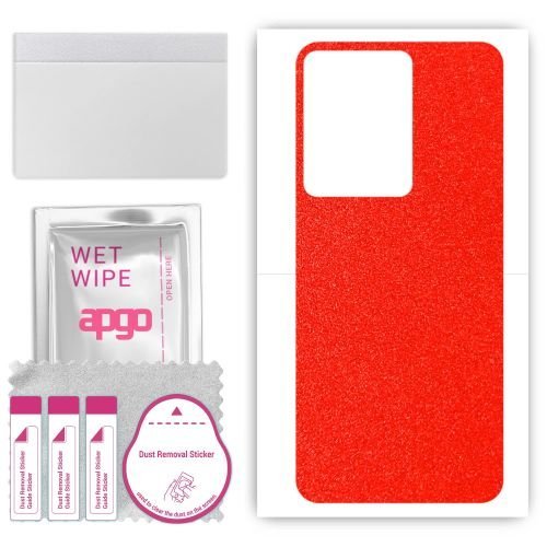 folia naklejka skórka strukturalna na TYŁ do Huawei Enjoy 70S - Czerwony Pastel Matowy - apgo SKINS