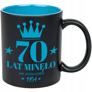 KUBEK CZARNY WNĘTRZE NIEBIESKIE IDEALNY PREZENT NA 70 URODZINY ROCZKNIK WZ - Kubki KUBEK CZARNY WNĘTRZE NIEBIESKIE IDEALNY PREZENT NA 70 URODZINY ROCZKNIK WZ - Kubki - miniaturka - grafika 1