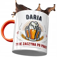 Kubki - Kubek Pomarańczowy Dla Darii Koleżanki Żony z Nadrukiem ze Zdjęciem + Opakowanie na prezent (wzór 04) - miniaturka - grafika 1