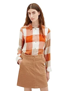 TOM TAILOR Bluzka damska, 32422 - Blush Orange Check Woven, 42 - Bluzki damskie - miniaturka - grafika 1