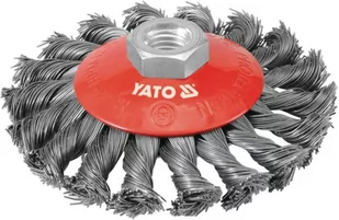 YATO Szczotka tarczowa 100mm gwint m14 drut splatany - Materiały ścierne - miniaturka - grafika 1