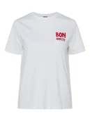 Koszulki i topy damskie - Pieces Koszulka "Talia" w kolorze białym - miniaturka - grafika 1