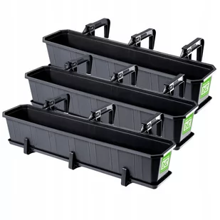 Skrzynka balkonowa z uchwytami Oste grafit 80 cm, 3 szt. - Donice Skrzynka balkonowa z uchwytami Oste grafit 80 cm, 3 szt. - Donice - miniaturka - grafika 1